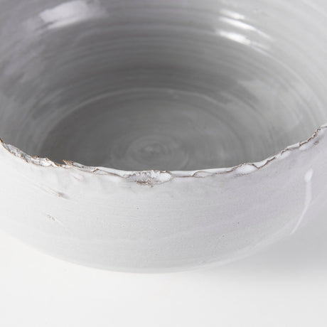Larsen 13L x 13W White Ceramic Large Decorative Bowl by Mercana at Eve Furniture