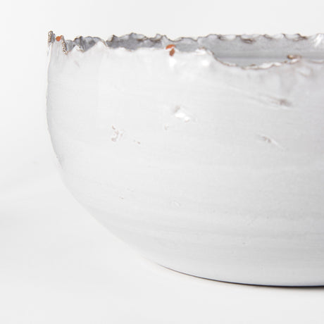 Larsen 13L x 13W White Ceramic Large Decorative Bowl by Mercana at Eve Furniture
