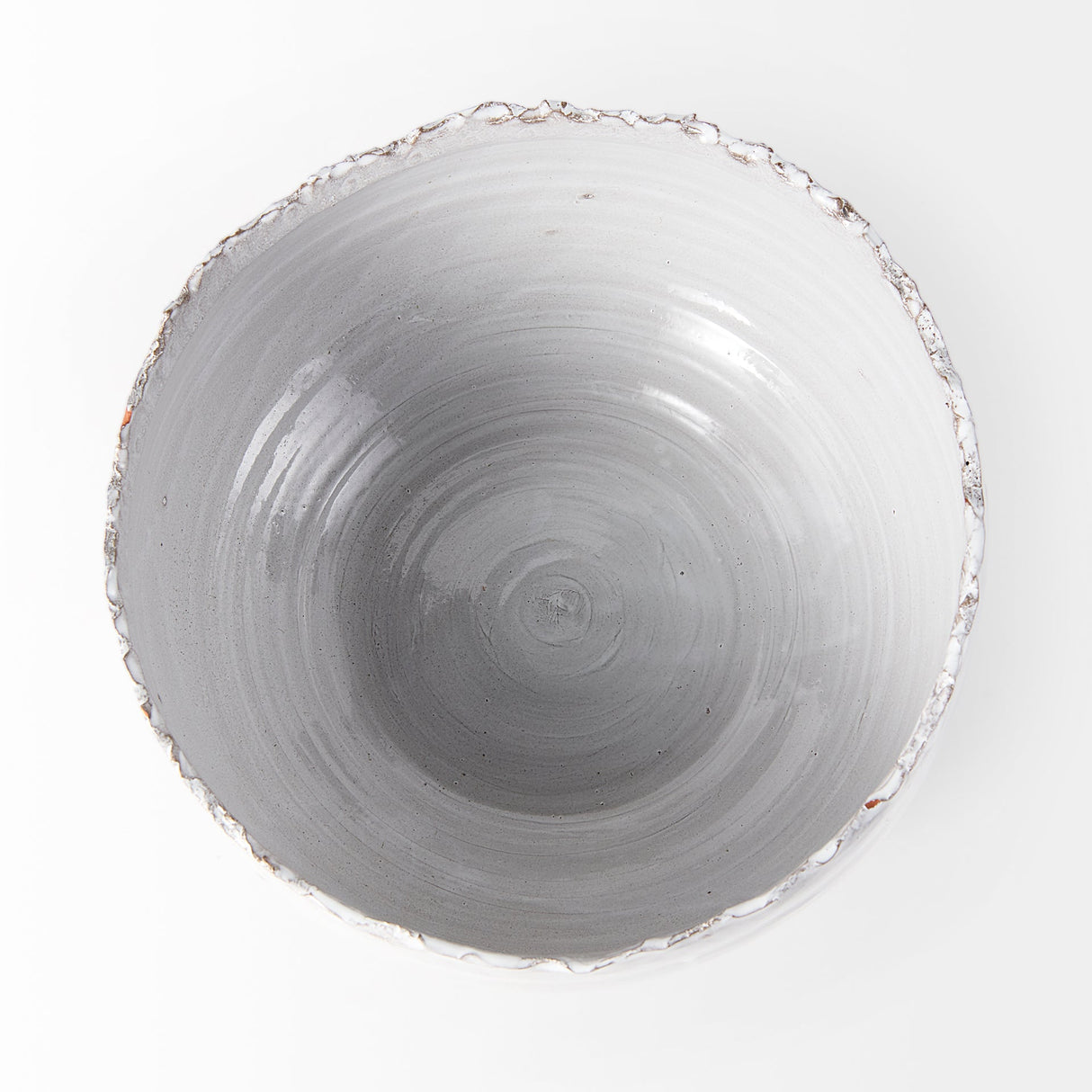 Larsen White Ceramic Large Decorative Bowl by Mercana at Eve Furniture
