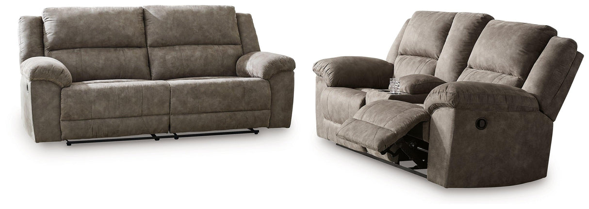 Larseview Fossil Manual Reclining Sofa & Loveseat by Ashley at Eve Furniture