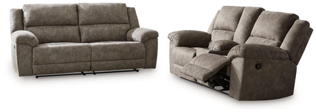 Larseview Fossil Manual Reclining Sofa & Loveseat by Ashley at Eve Furniture
