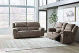 Larseview Fossil Manual Reclining Sofa & Loveseat by Ashley at Eve Furniture