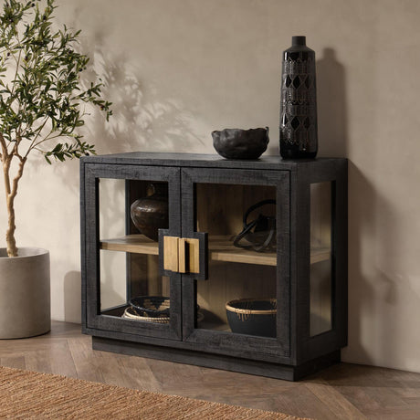 Larson 2 Door Cabinet - Carbon Black by Classic Home at Eve Furniture