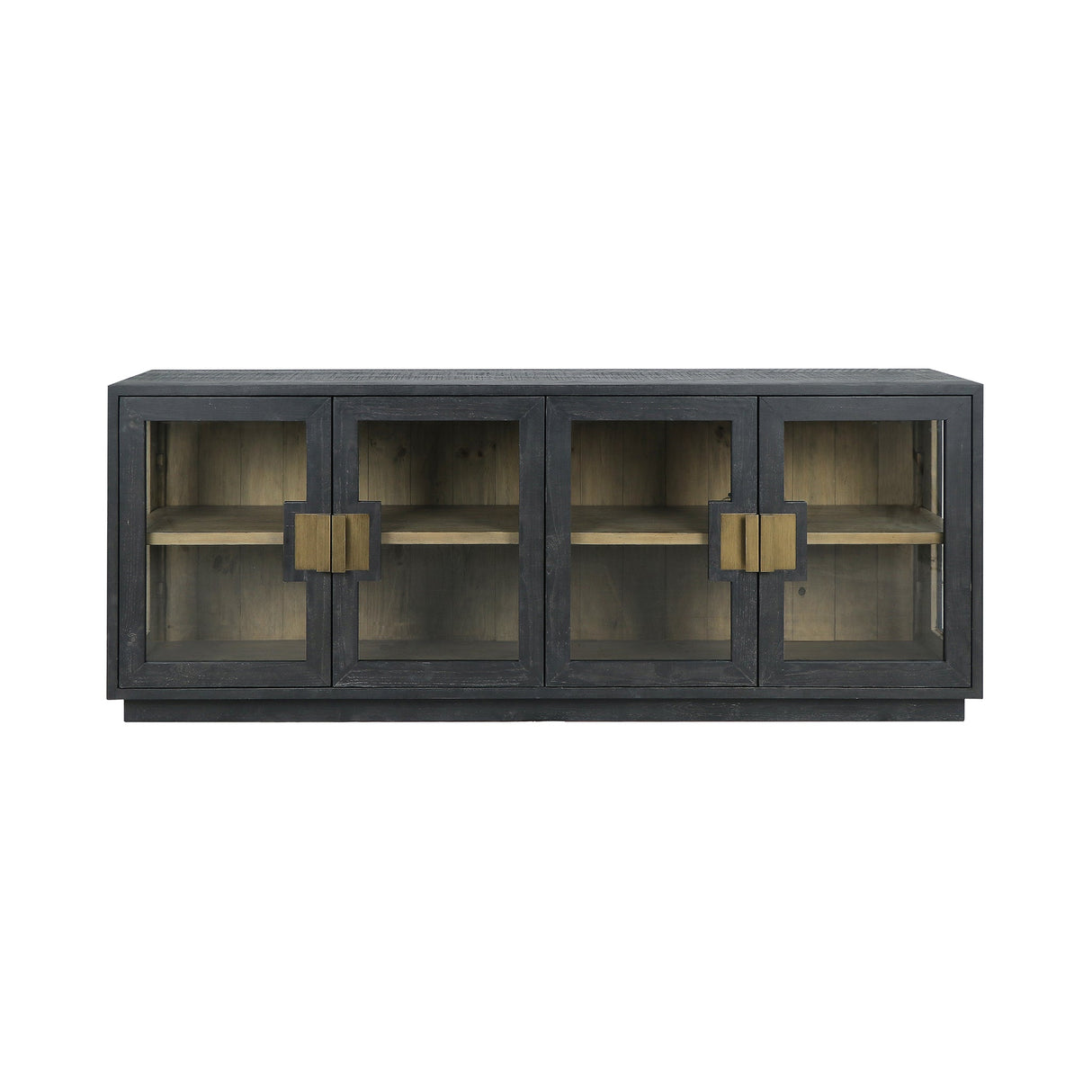 Larson 4 Door Cabinet - Carbon Black by Classic Home at Eve Furniture