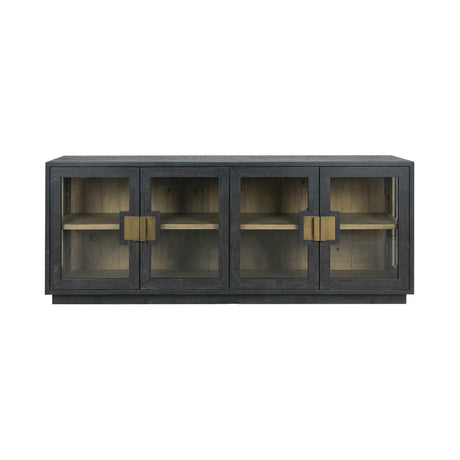 Larson 4 Door Cabinet - Carbon Black by Classic Home at Eve Furniture