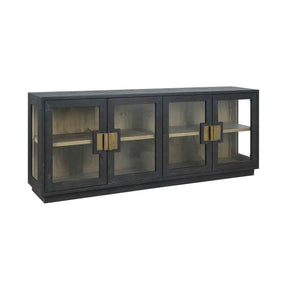 Larson 4 Door Cabinet - Carbon Black by Classic Home at Eve Furniture