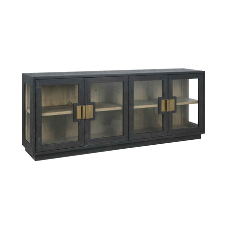 Larson 4 Door Cabinet - Carbon Black by Classic Home at Eve Furniture