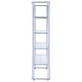 Larson Chrome/Clear 4-Tier Bookcase