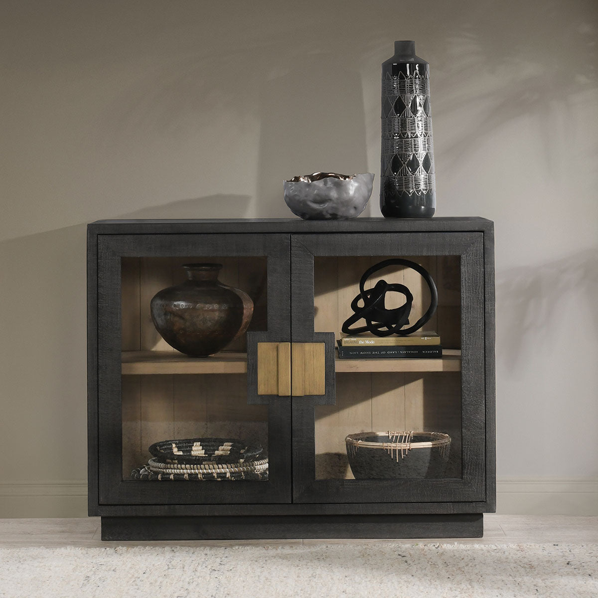 Larson Antique Black Cabinet by Classic Home at Eve Furniture