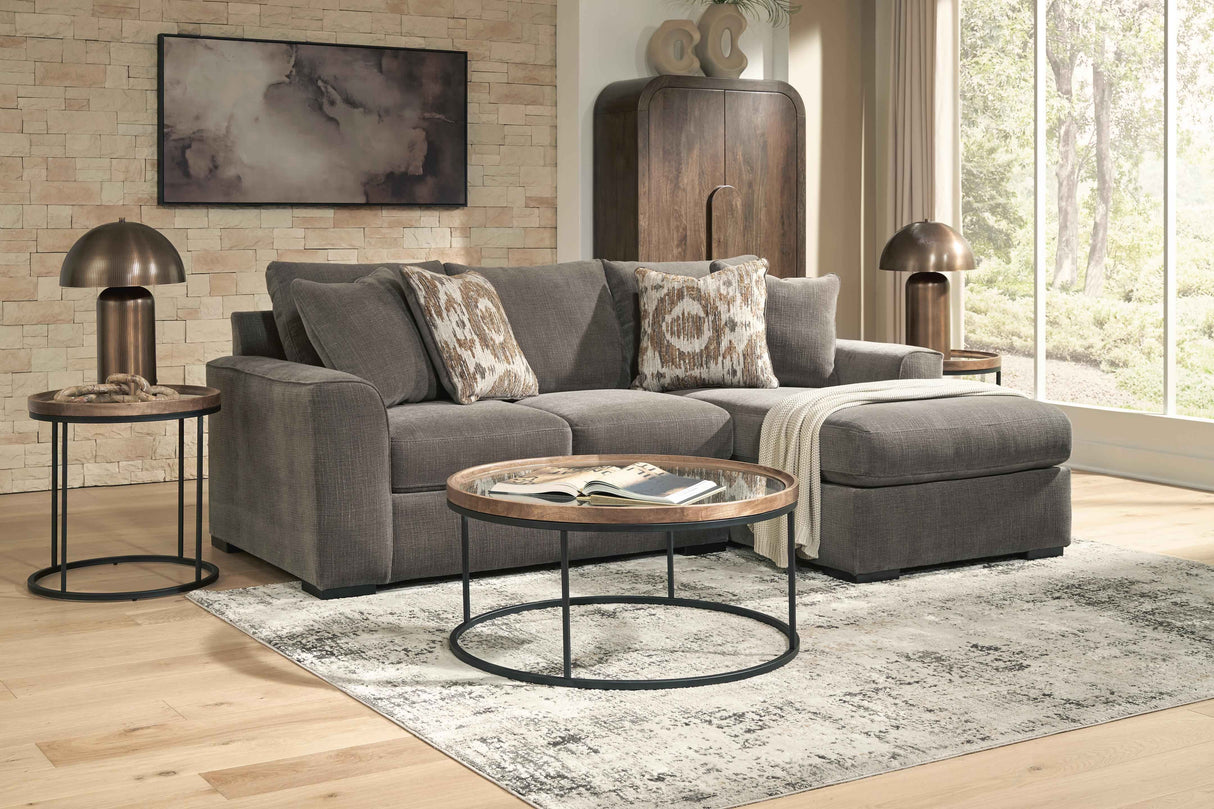 Larson Levee Espresso 2-Piece Sectional Sofa RAF Chaise by Ashley at Eve Furniture
