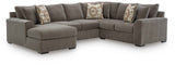 Larson Levee Espresso 3-Piece Sectional by Ashley at Eve Furniture