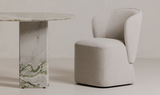 Larson Rolling Dining Chair Heather Grey by Moe's Home at Eve Furniture