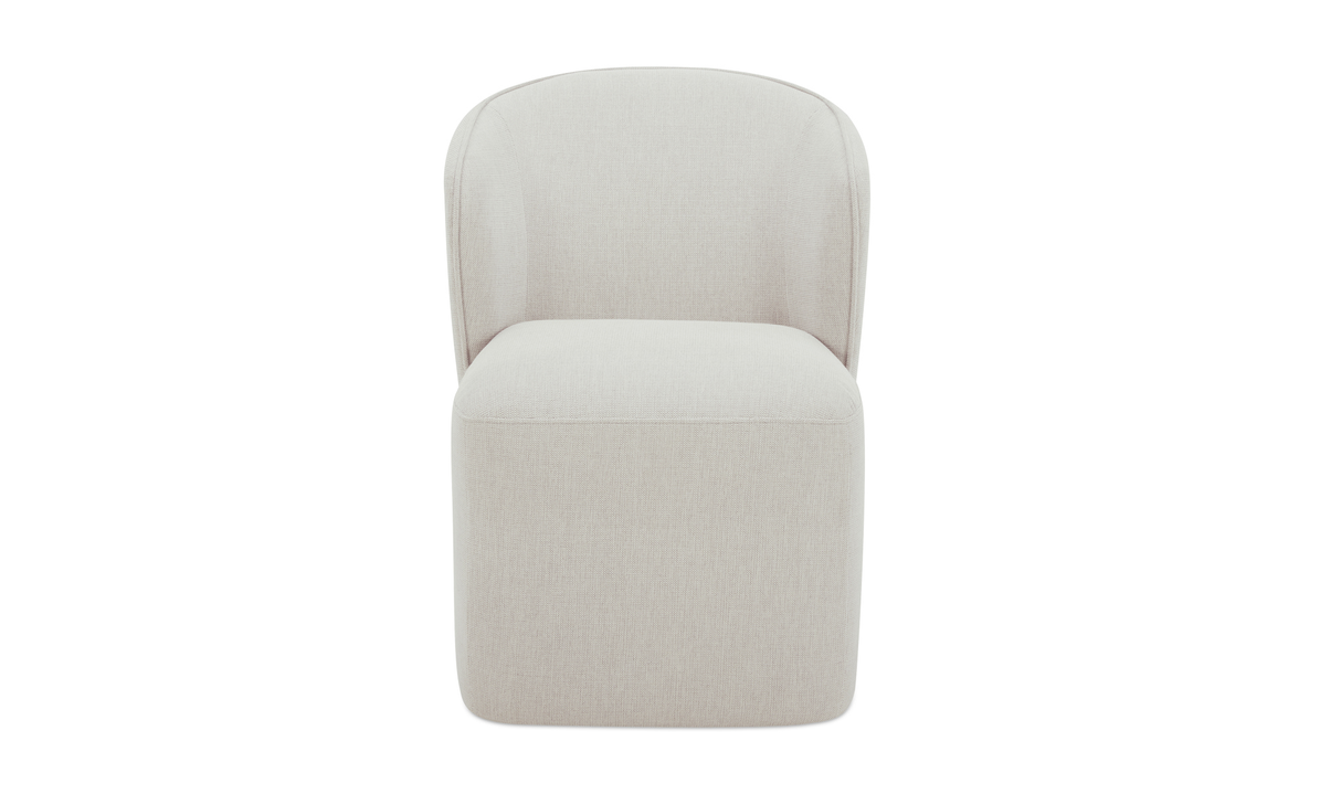 Larson Rolling Dining Chair Heather Grey by Moe's Home at Eve Furniture