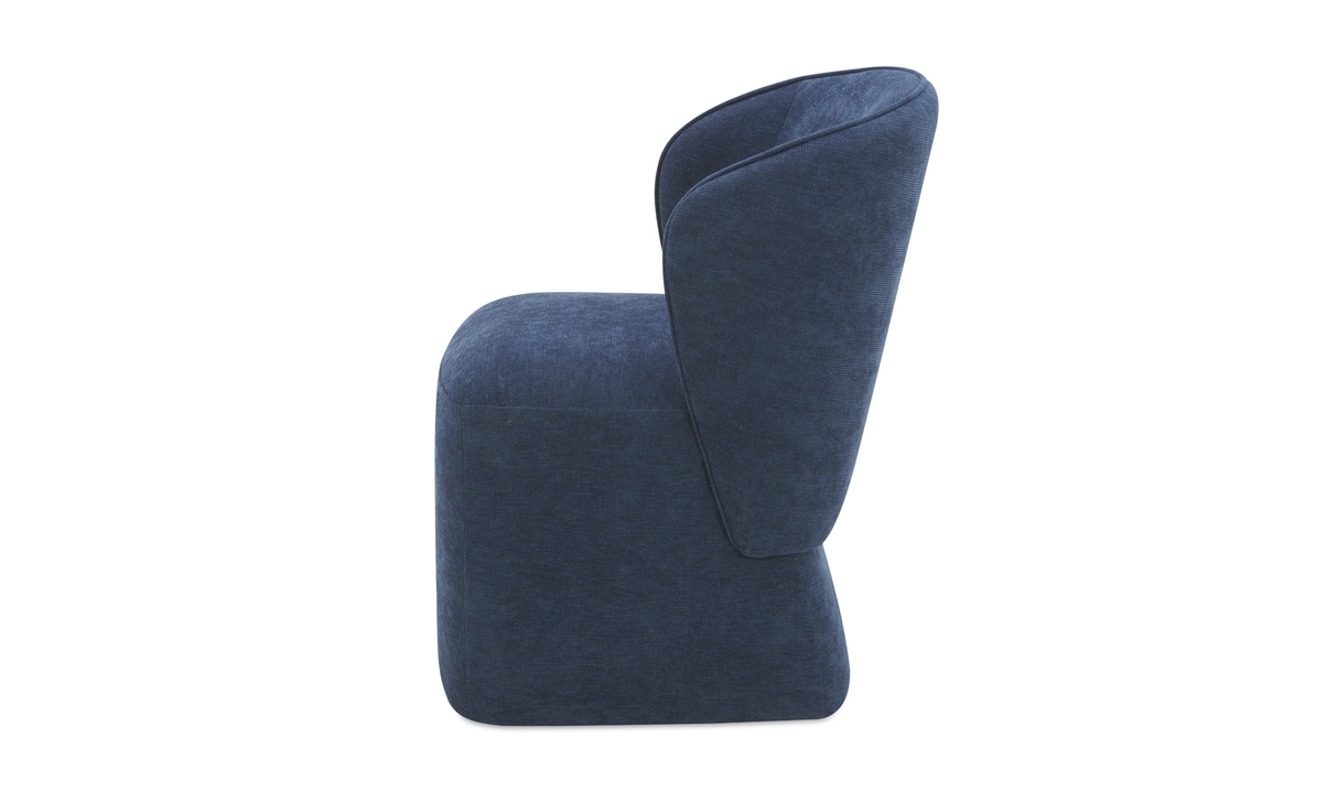 Larson Rolling Dining Chair Navy Blue by Moe's Home at Eve Furniture