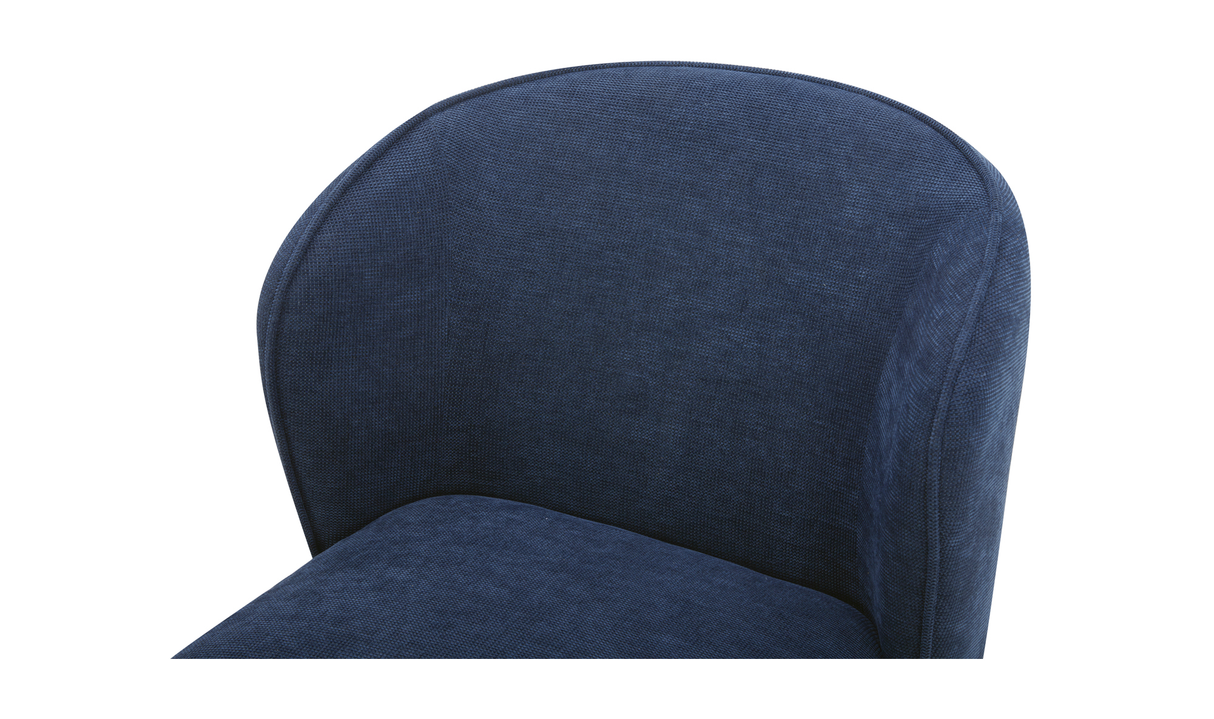 Larson Rolling Dining Chair Navy Blue by Moe's Home at Eve Furniture