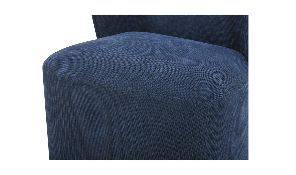 Larson Rolling Dining Chair Navy Blue by Moe's Home at Eve Furniture