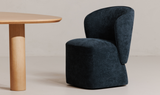 Larson Rolling Dining Chair Navy Blue by Moe's Home at Eve Furniture