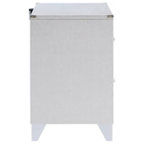 Larue 2-drawer Nightstand with USB Port Silver