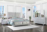 Larue Silver 4-Piece Tufted Eastern King Bedroom Set