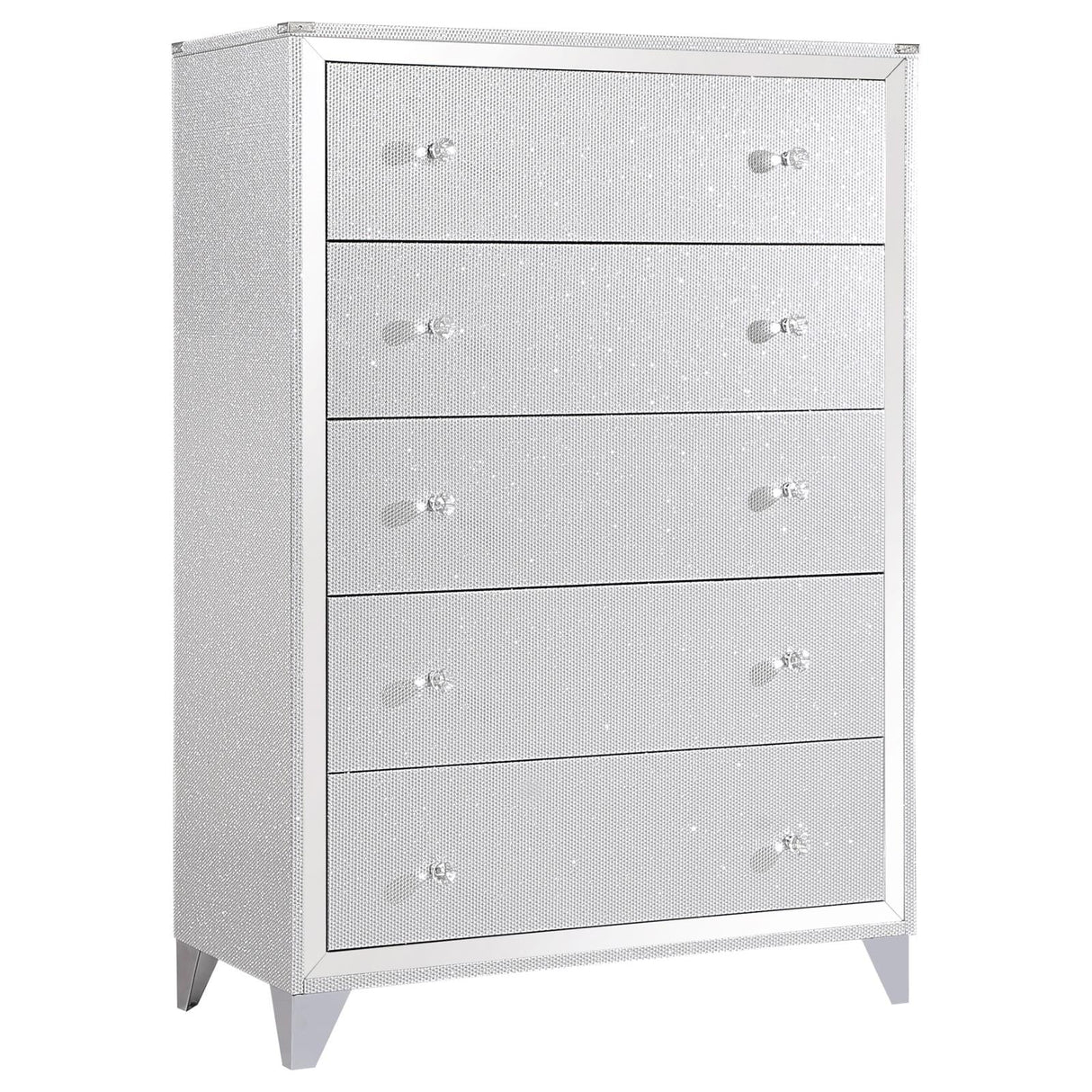 Larue 5-drawer Chest Silver