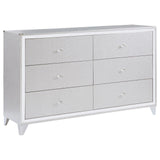 Larue 6-drawer Dresser Silver