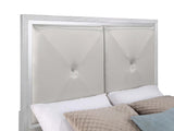 Larue Upholstered Tufted Queen Panel Bed Silver