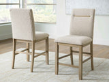 Lasinger Light Brown Counter Height Chair, Set of 2