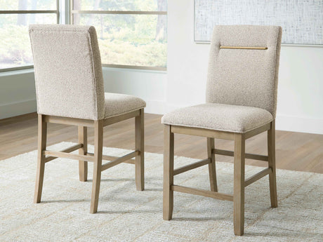Lasinger Light Brown Counter Height Chair, Set of 2 by Ashley at Eve Furniture