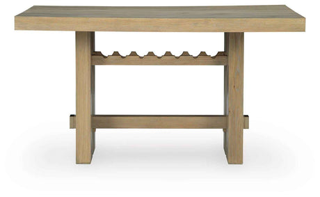 Lasinger Light Brown Counter Height Dining Table by Ashley at Eve Furniture