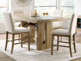 Lasinger Light Brown Counter Height Set