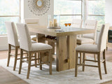 Lasinger Light Brown Counter Height Set