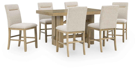 Lasinger Light Brown Counter Height Set by Ashley at Eve Furniture