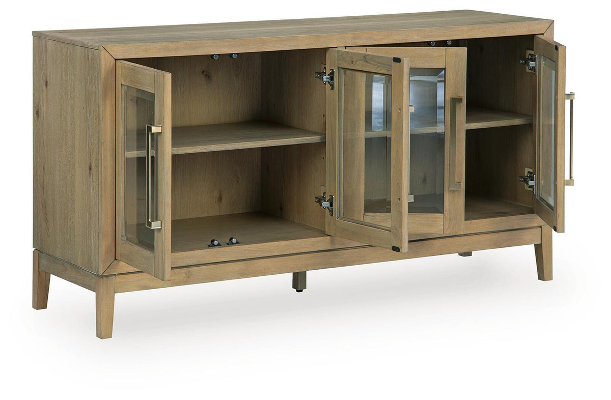 Lasinger Light Brown Dining Server by Ashley at Eve Furniture