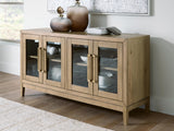 Lasinger Light Brown Dining Server by Ashley at Eve Furniture