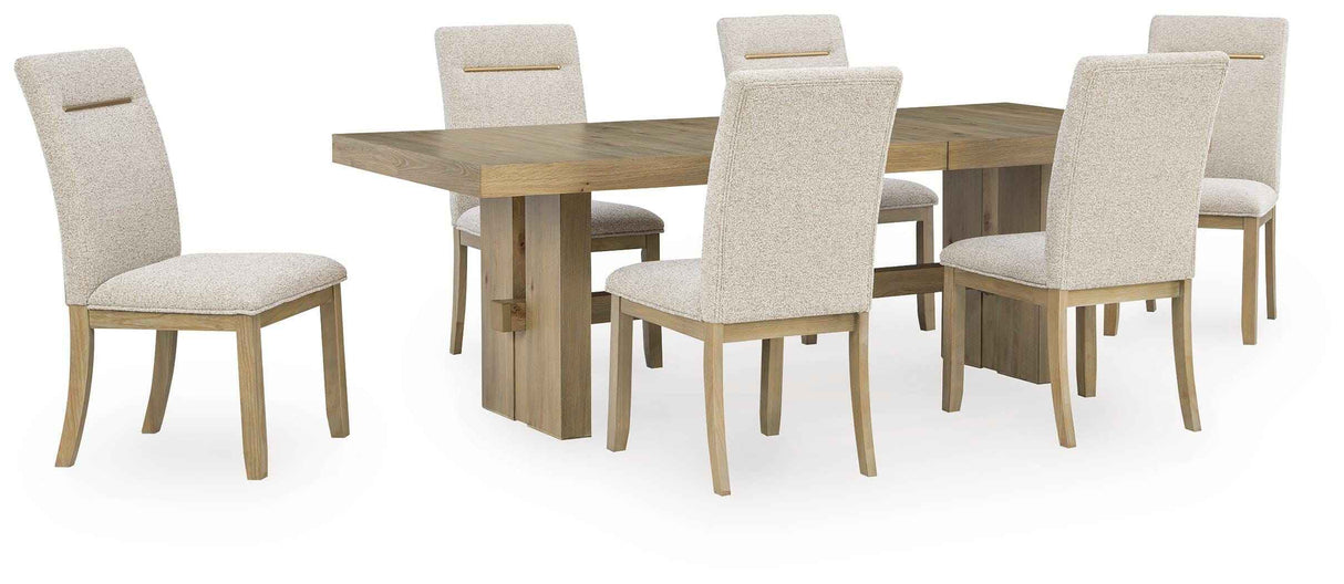 Lasinger Light Brown Extendable Dining Room Set