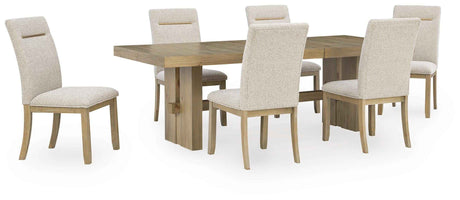 Lasinger Light Brown Extendable Dining Room Set by Ashley at Eve Furniture