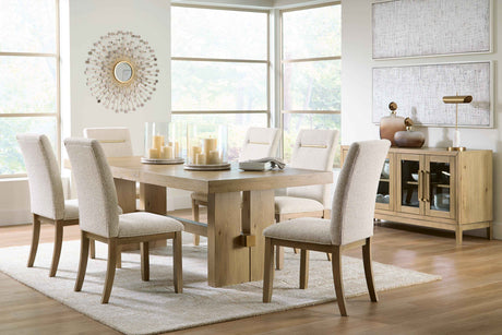 Lasinger Light Brown Extendable Dining Room Set by Ashley at Eve Furniture