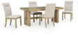 Lasinger Light Brown Extendable Dining Room Set