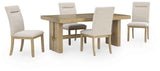 Lasinger Light Brown Extendable Dining Room Set