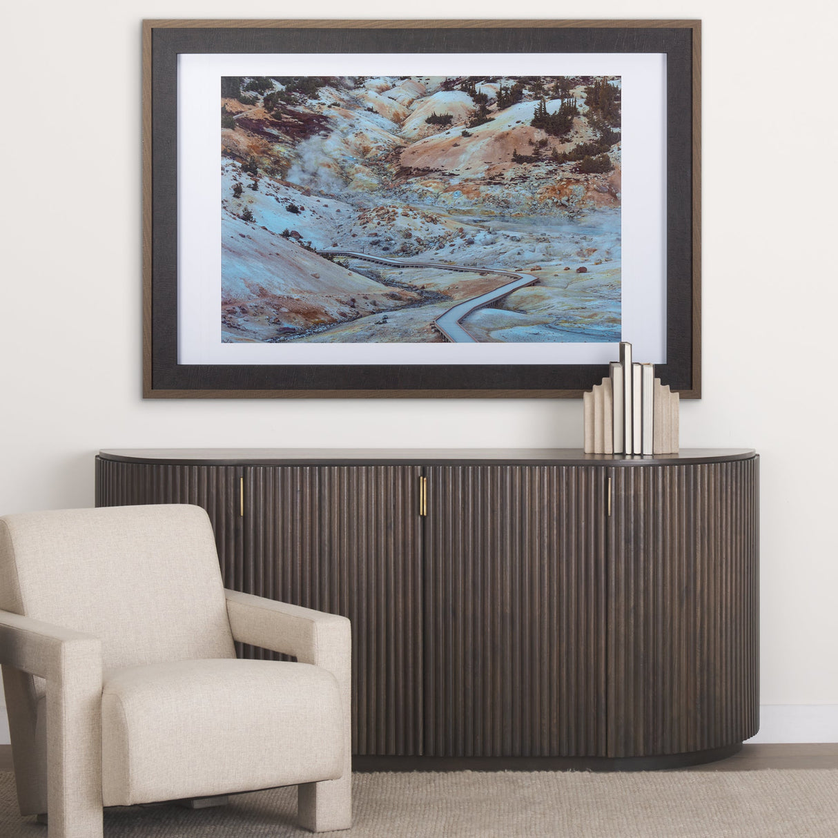 LassenVP by Chad Mackay a Framed Art Print Matted under Glass by Mercana at Eve Furniture