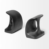 Last Cobbler's (Set of 2) 8L x 6W Black Shoemaker Tool Bookends by Mercana at Eve Furniture