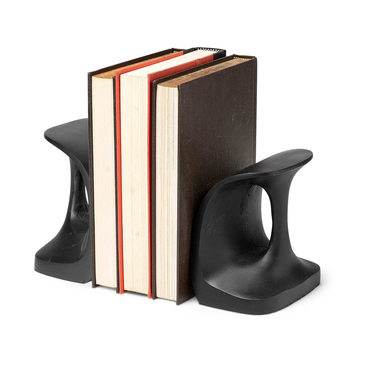 Last Cobbler's (Set of 2) 8L x 6W Black Shoemaker Tool Bookends by Mercana at Eve Furniture