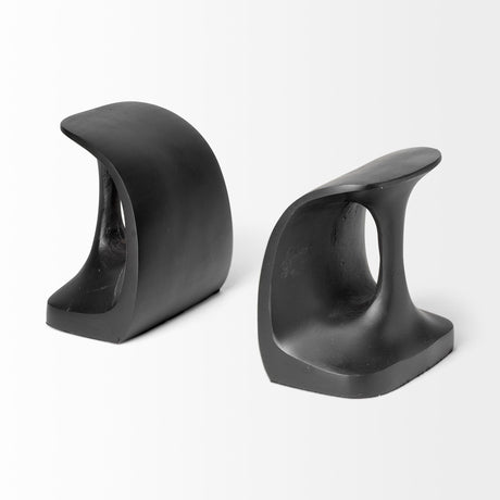 Last Cobbler's (Set of 2) Black Shoemaker Tool Bookends by Mercana at Eve Furniture