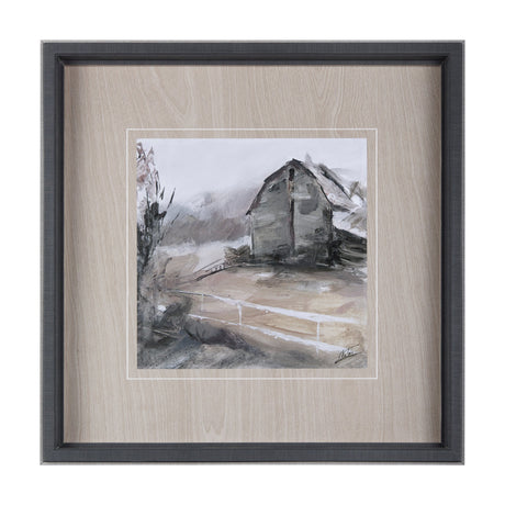 Late Autumn in Countryside I by Mercana Studio Hand Embellished Framed Art Print Matted under Glass by Mercana at Eve Furniture