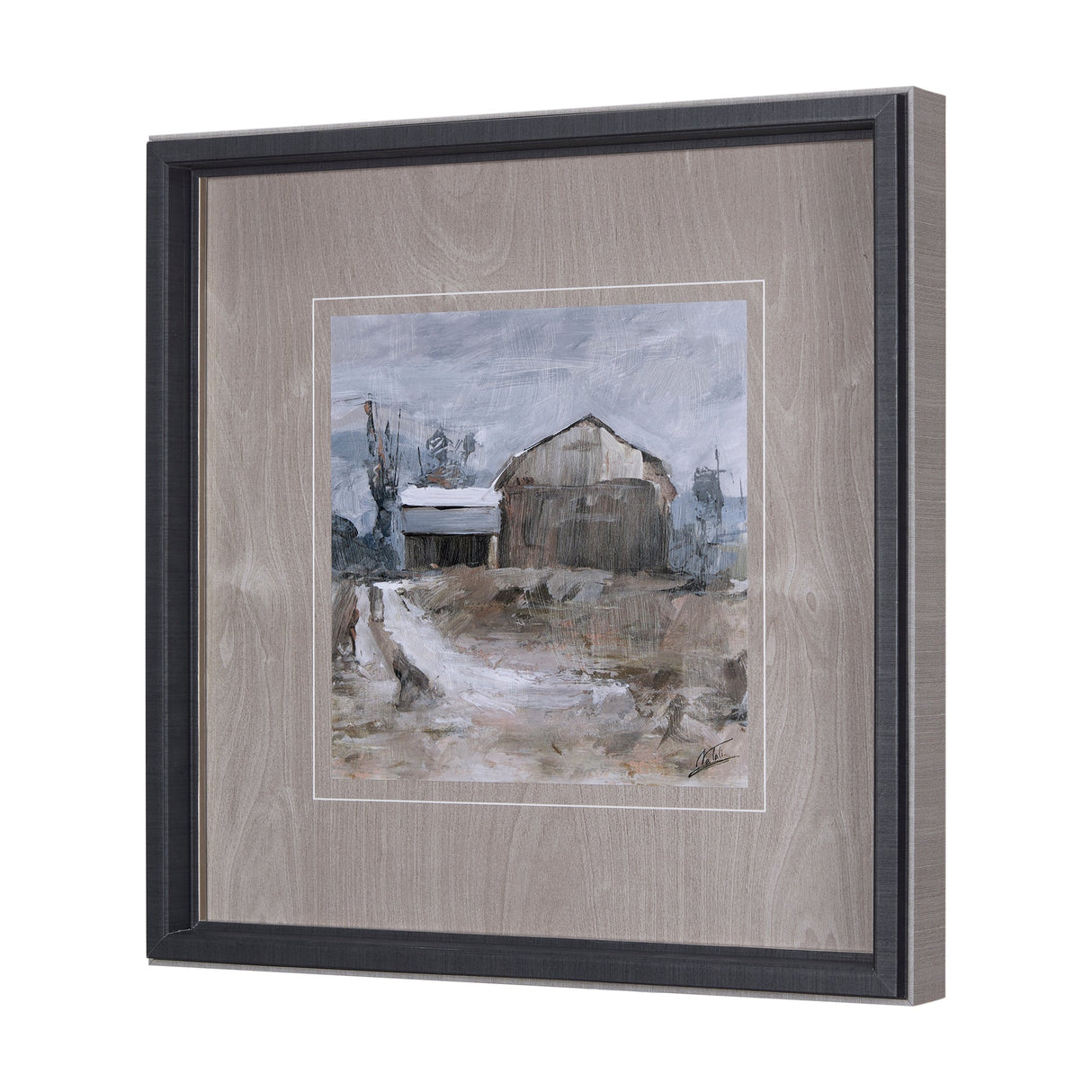 Late Autumn in Countryside II by Mercana Studio Hand Embellished Framed Art Print Matted under Glass by Mercana at Eve Furniture