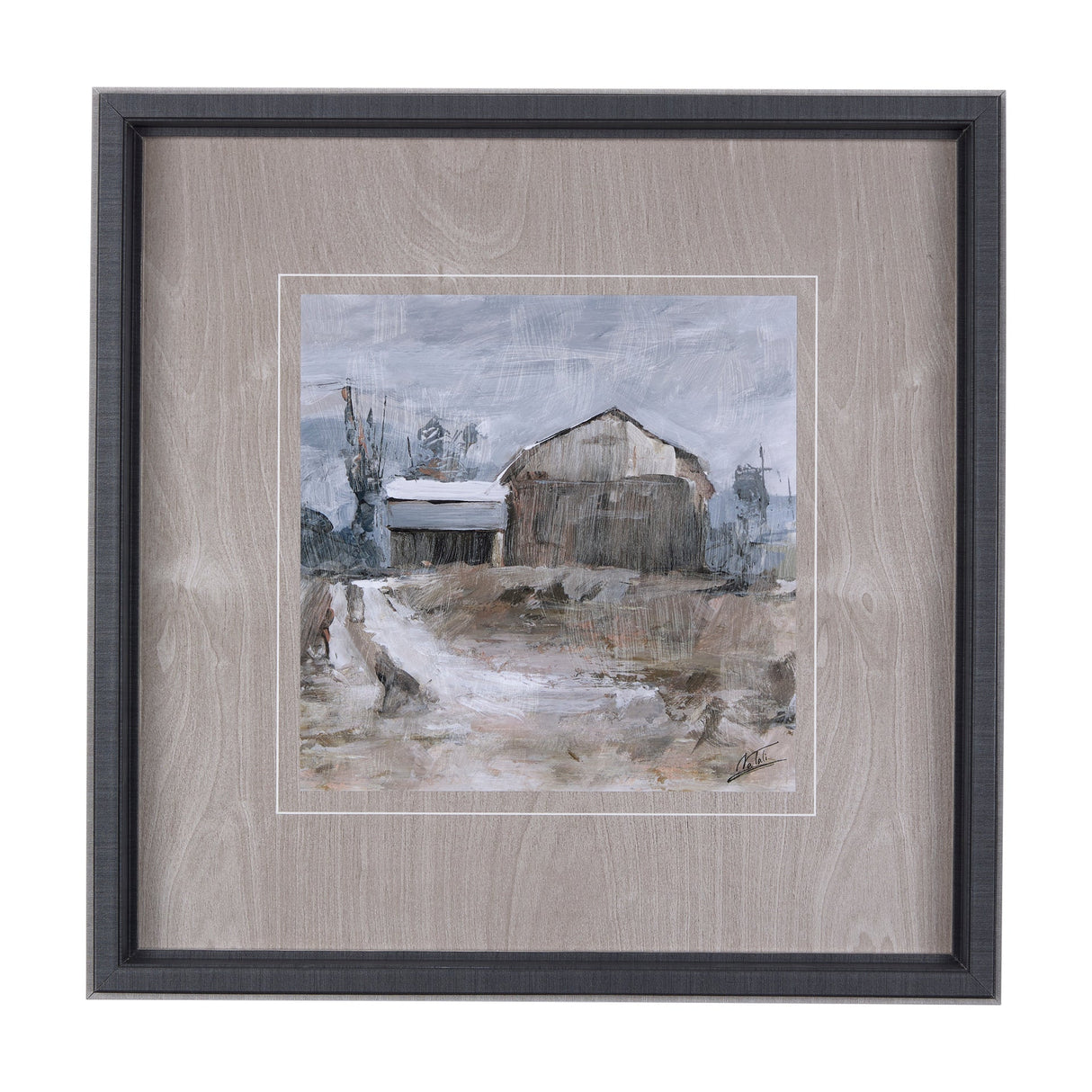 Late Autumn in Countryside II by Mercana Studio Hand Embellished Framed Art Print Matted under Glass by Mercana at Eve Furniture