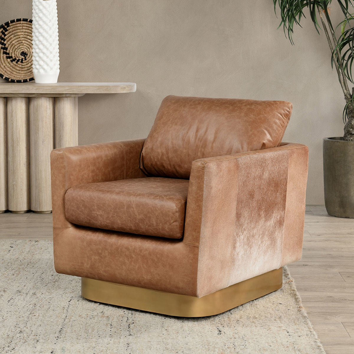 Lathe Accent Chair - Sedona Brown by Classic Home at Eve Furniture