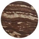 Latifa Red/Black Round Accent Table with Marble Top by Coaster at Eve Furniture