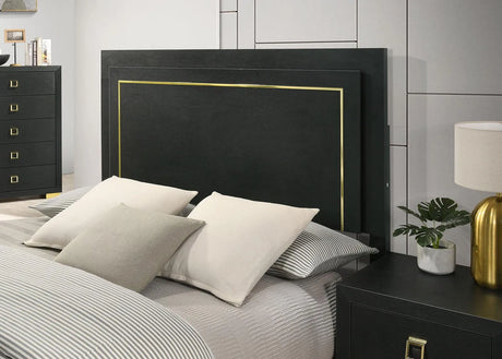 Latimer Black LED Queen Panel Bed by Furniture of America at Eve Furniture