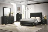 Latimer Black LED Queen Panel Bed by Furniture of America at Eve Furniture